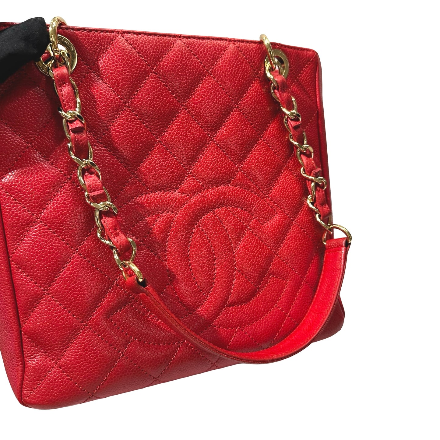 Used CHANEL GHW Used Chanel PST Shoulder Red Bag