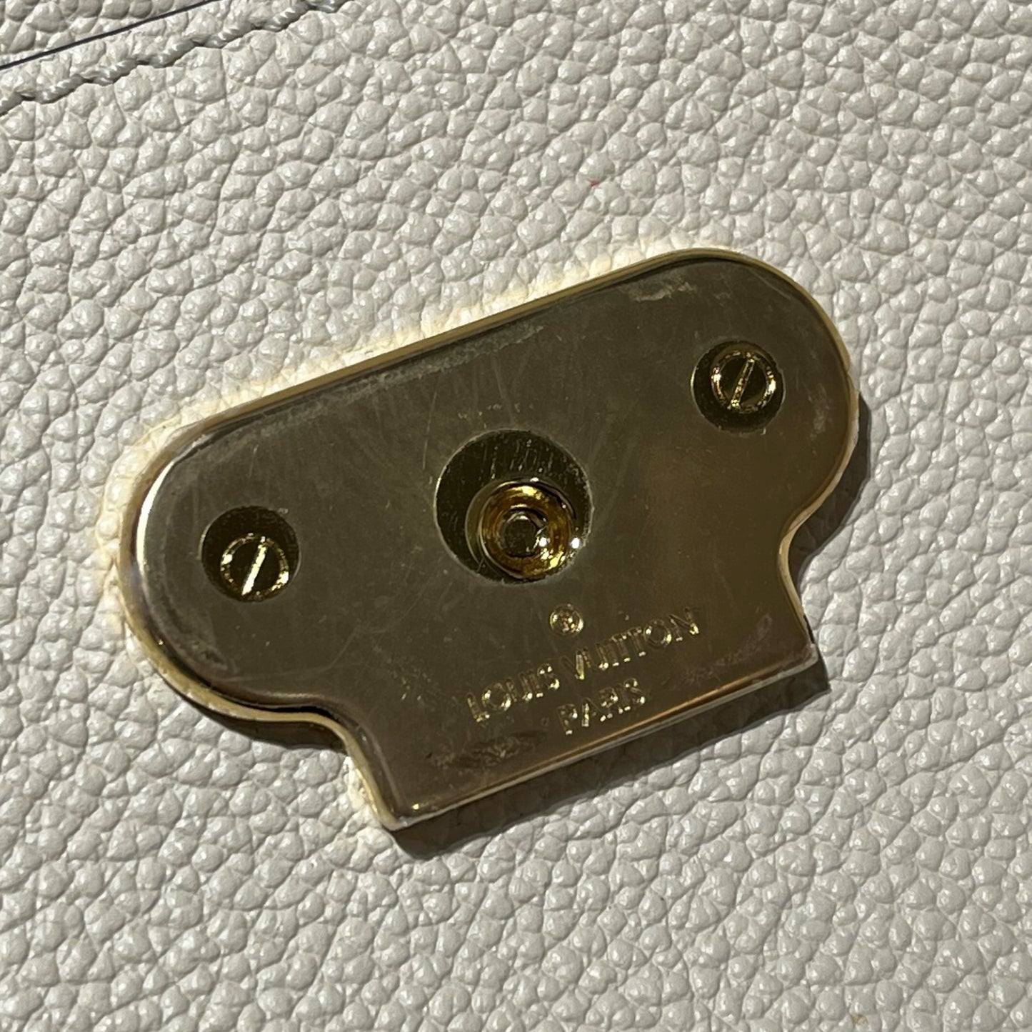 Used LOUIS VUITTON Monogram Empreinte Leather Vavin BB Shoulder Bag Ivory GHW