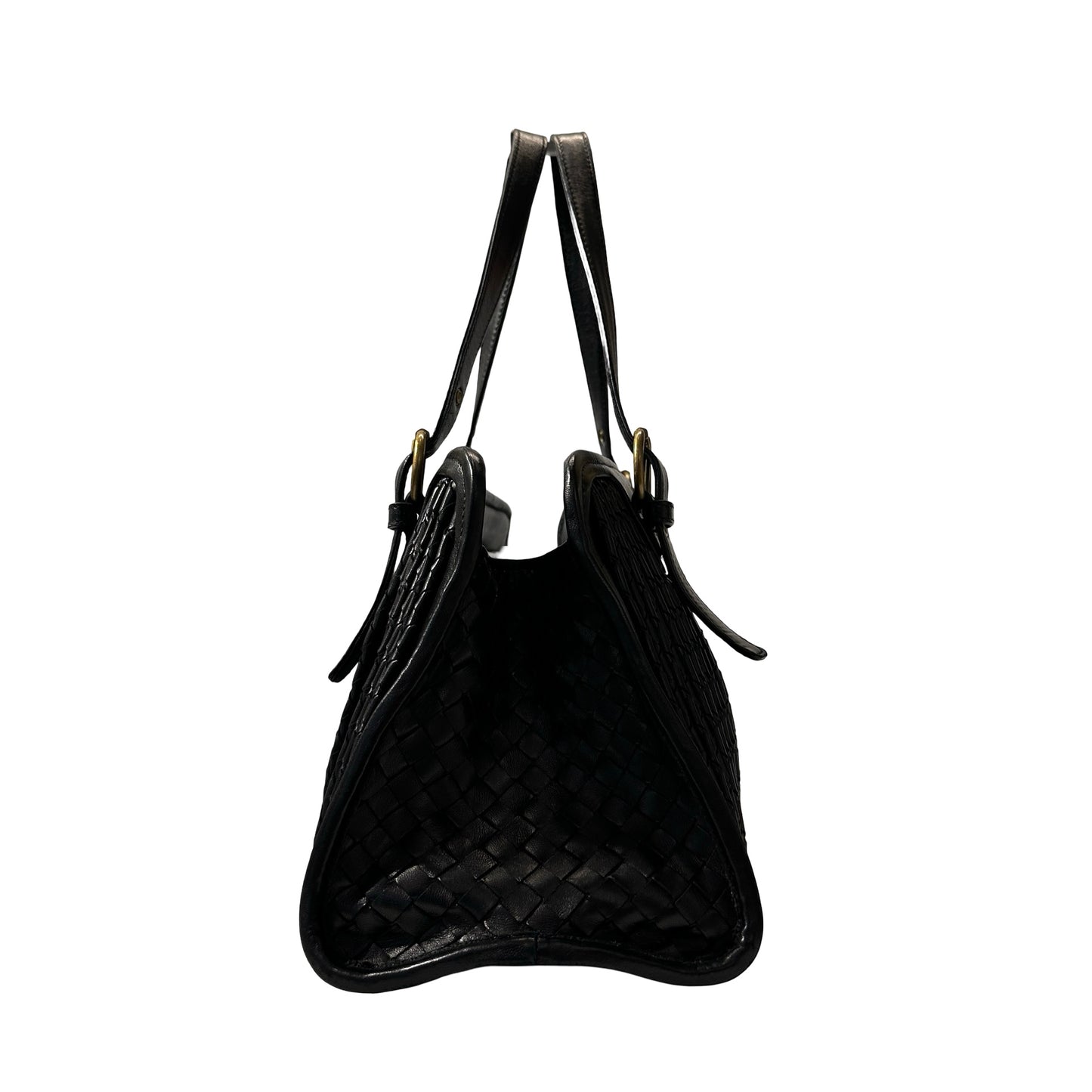 Used Bottega Veneta Shoulder Bag Black GHW