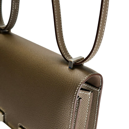 Brand New HERMES Epsom Leather Constance Crossbody Bag Etoupe