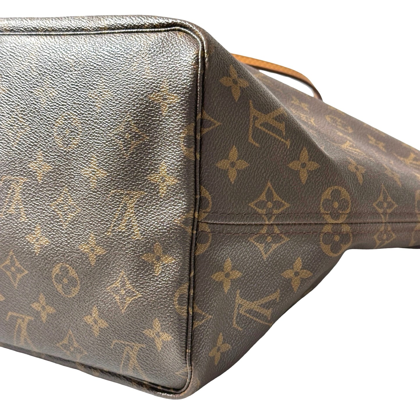 Used Louis Vuitton Monogram Eclipse Canvas Neverfull GM Shoulder Bag Brown GHW