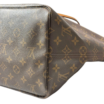 Used Louis Vuitton Monogram Eclipse Canvas Neverfull GM Shoulder Bag Brown GHW