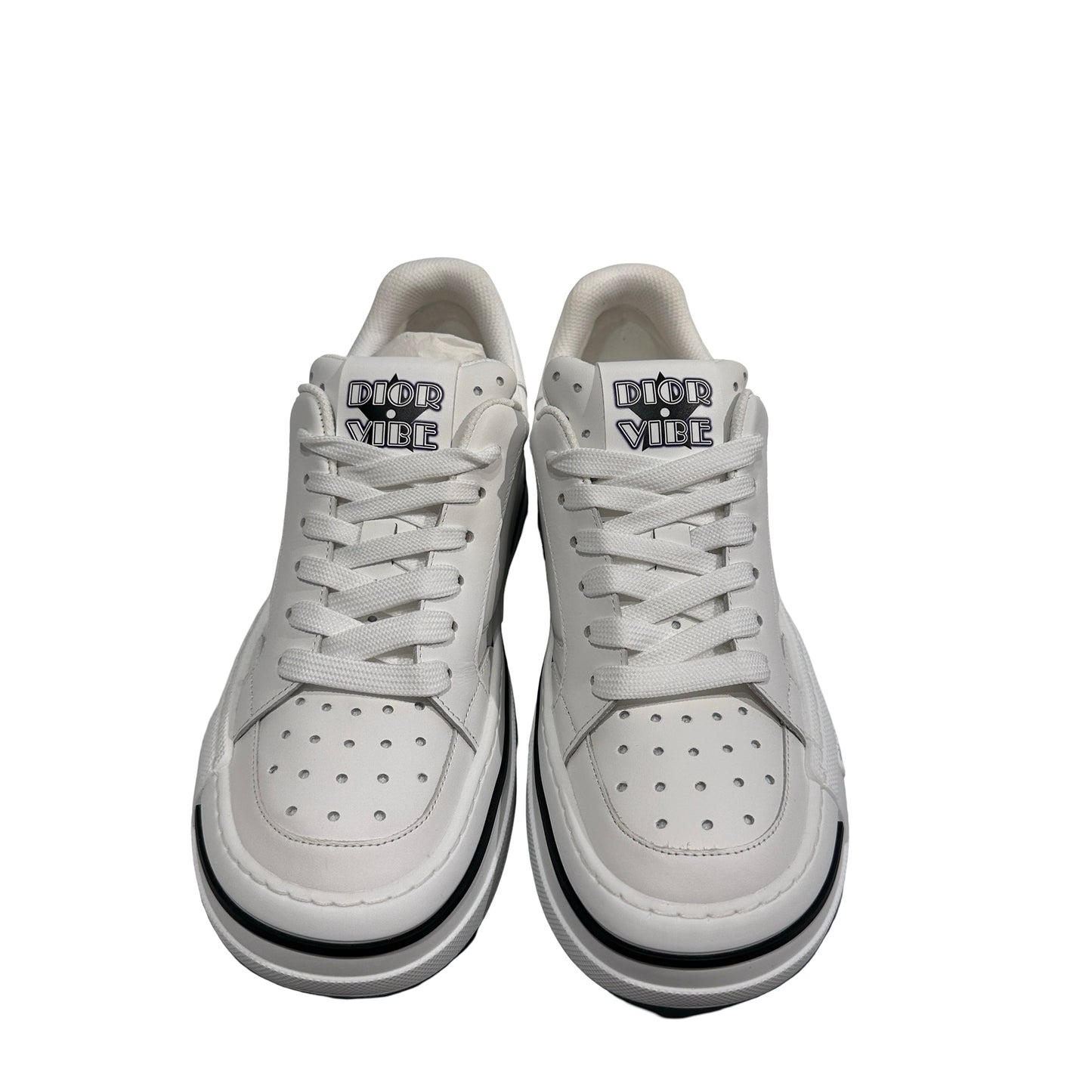 Dior Calfskin Leather Dior Vibe Sneakers White