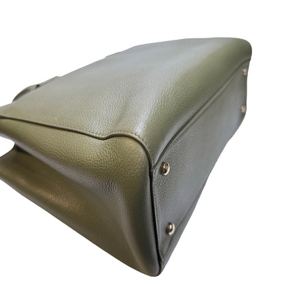 Used CHANEL Calfskin Leather Tote Bag Green