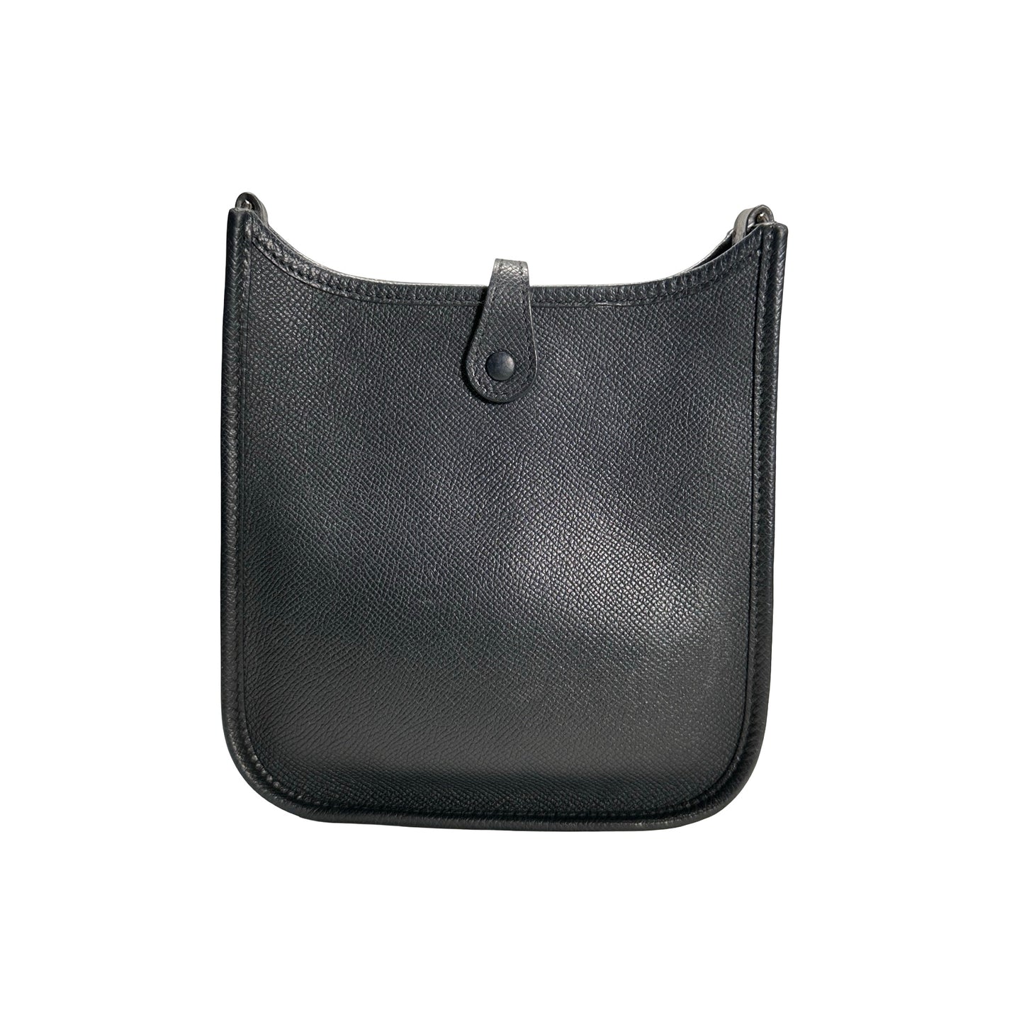 Used HERMES Leather Mini Evelyne Shoulder Bag Black