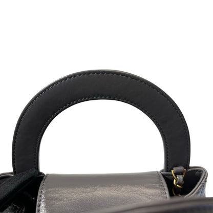 Unused CHANEL KELLY Cross Body Bag Grey GHW