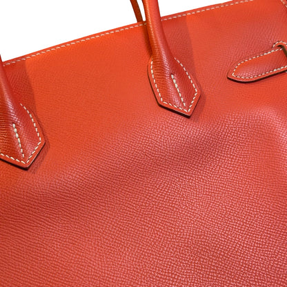 Used HERMES Epsom Birkin Handbag Orange