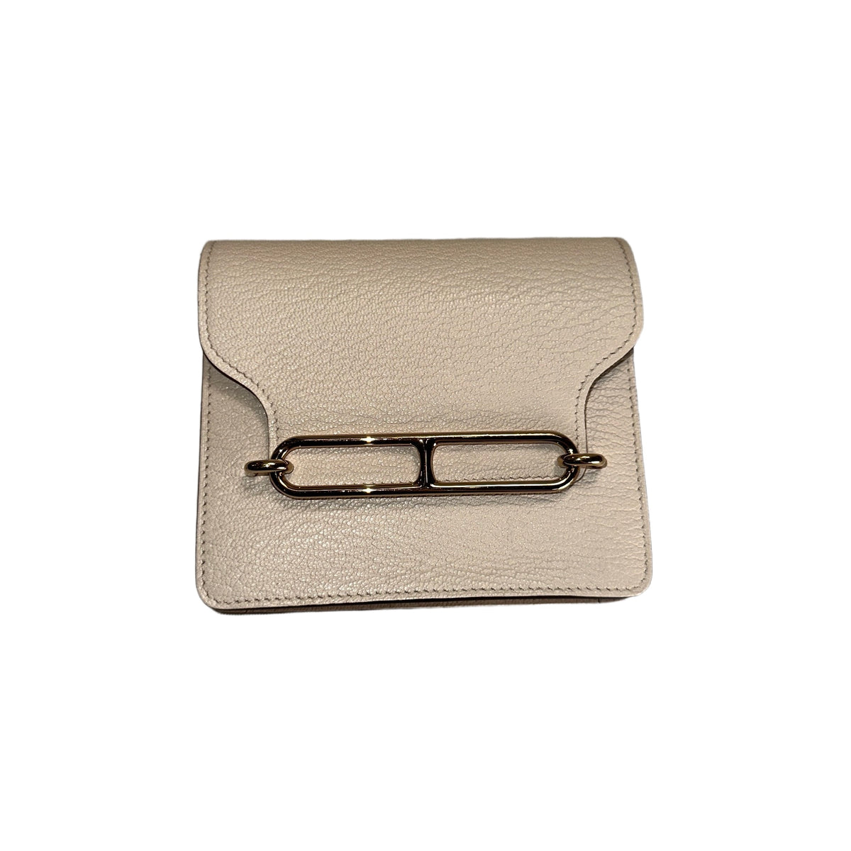 Used HERMES Clemence Roulis Mini Cross body bag White