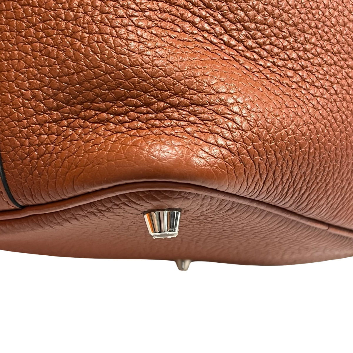 Used HERMES Picotin 18 Bucket Bag Brown PHW