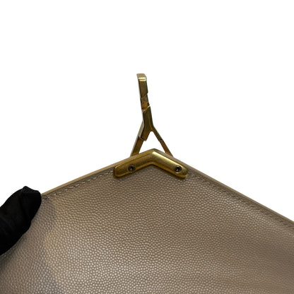 Used SAINT LAURENT grained calfskin Cassandra Handbag taupe