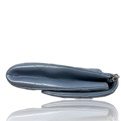 Chanel Caviar Leather FLAP Shoulder Bag Blue PHW