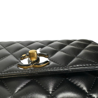 Used CHANEL Quilted Lambskin Wallet on chain Wallet on chain Black GHW