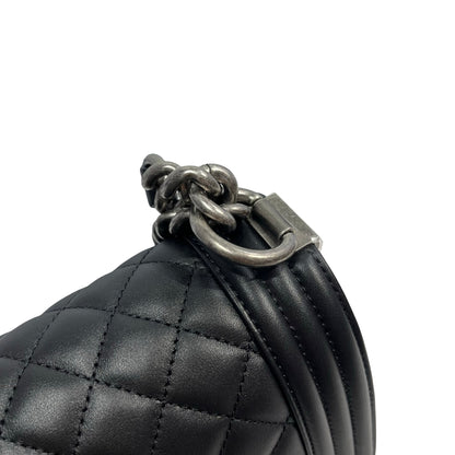 Brand New CHANEL Lambskin Boy Chain shoulder bag Black PHW