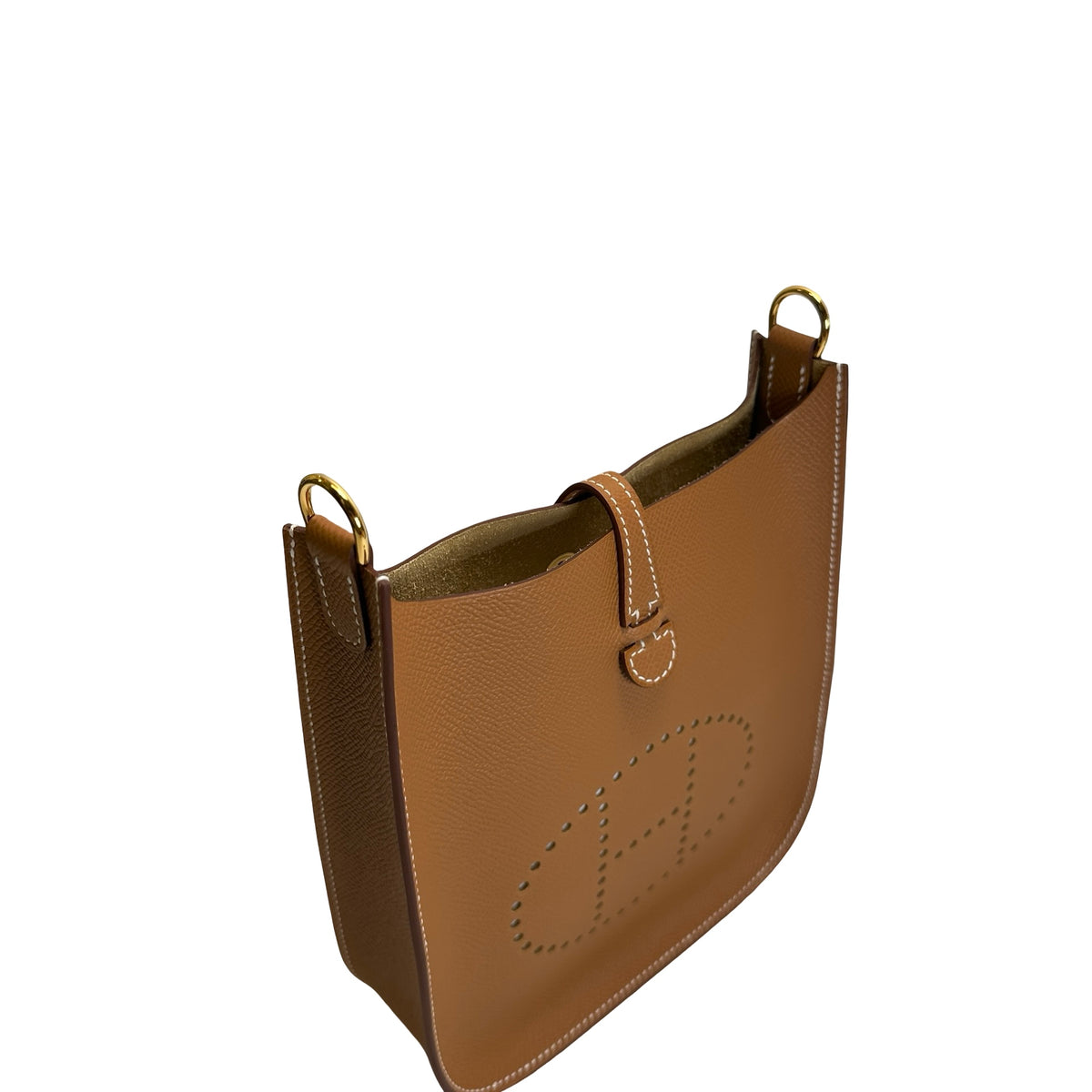 Brand New HERMES Clemence Evelyne Crossbody Bag Gold
