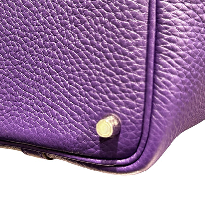 New Hermès Picotin 18 Bucket Bag Purple PHW X3