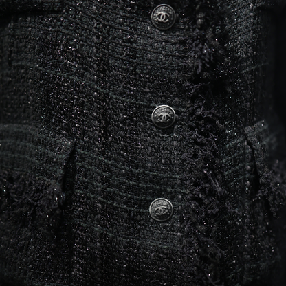 CHANEL BLACK TWEED JACKET [20002012]