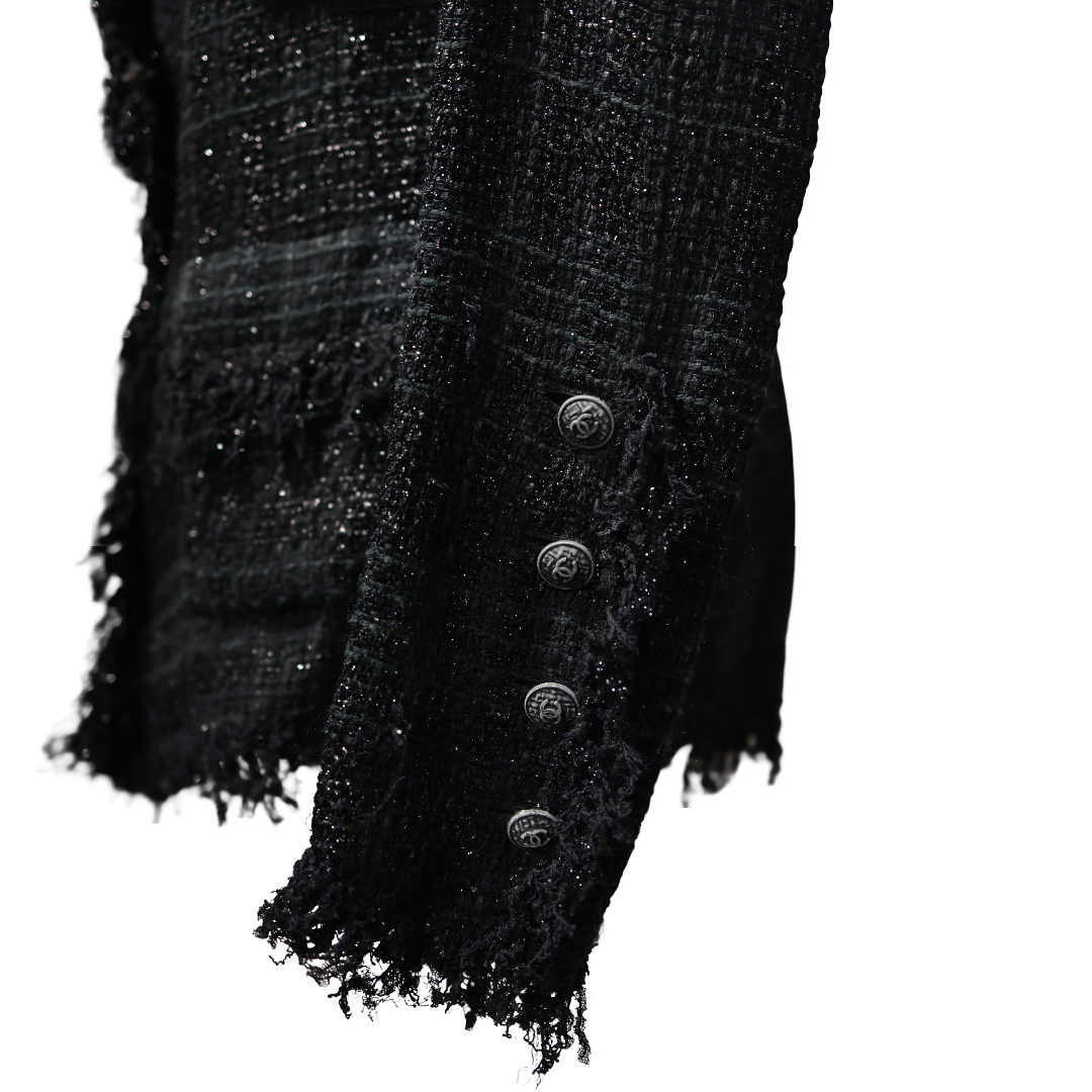 CHANEL BLACK TWEED JACKET [20002012]
