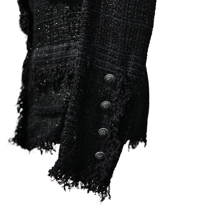 CHANEL BLACK TWEED JACKET [20002012]