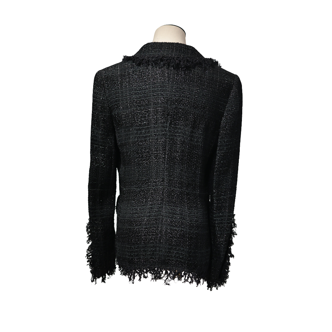CHANEL BLACK TWEED JACKET [20002012]