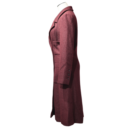 CHANEL WINE RED TWEED LONG JACKET [20002011]