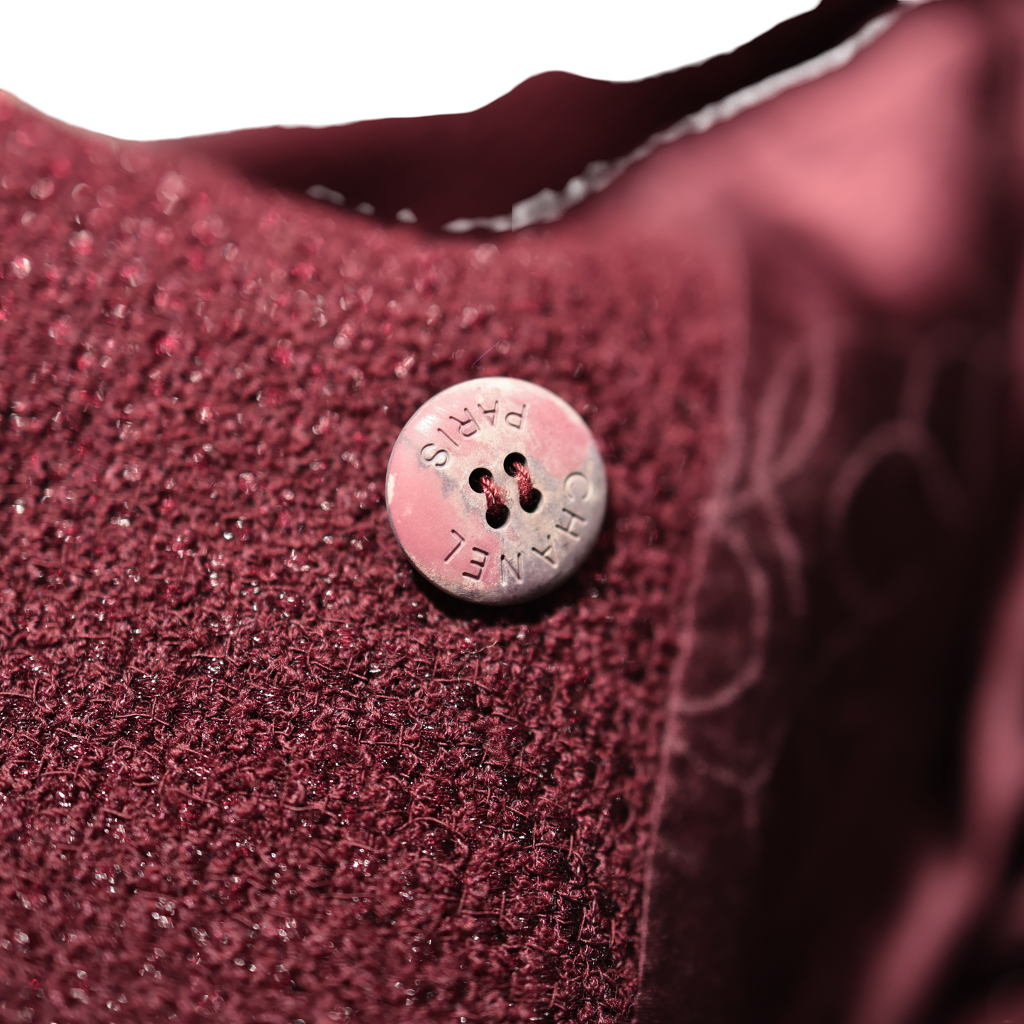 CHANEL WINE RED TWEED LONG JACKET [20002011]