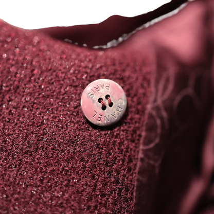 CHANEL WINE RED TWEED LONG JACKET [20002011]