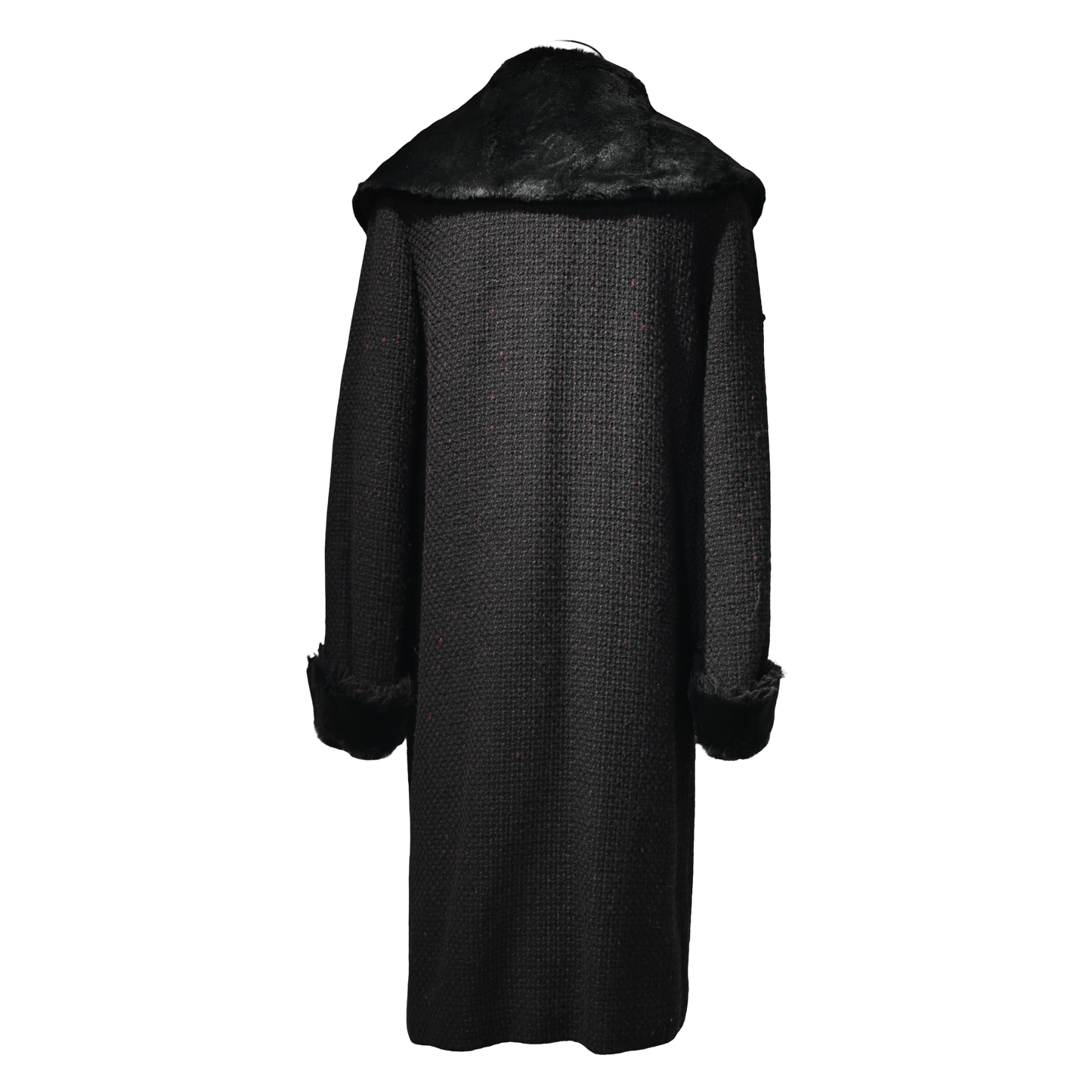 CHANEL BLACK LONG FUR JACKET [20002013]