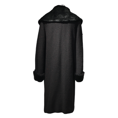 CHANEL BLACK LONG FUR JACKET [20002013]