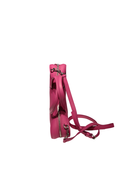 BALENCIAGA TRIANGLE S DUFFLE PINK LEATHER PHW CROSSBODY BAG [3000515]