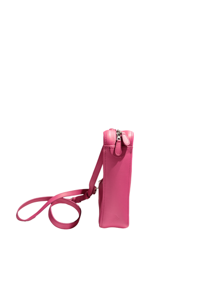 BALENCIAGA TRIANGLE S DUFFLE PINK LEATHER PHW CROSSBODY BAG [3000515]
