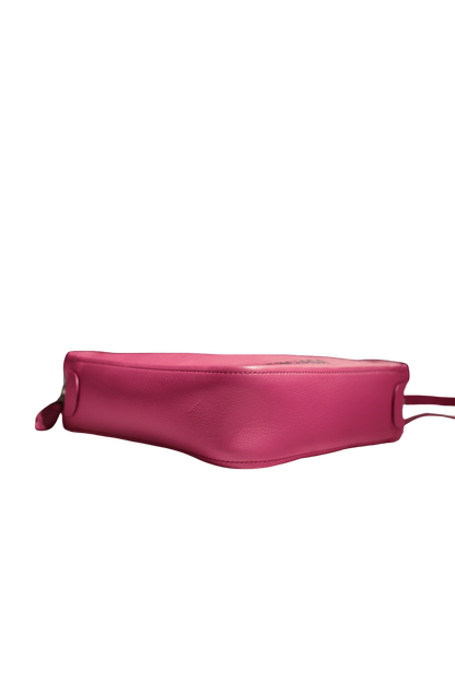 BALENCIAGA TRIANGLE S DUFFLE PINK LEATHER PHW CROSSBODY BAG [3000515]