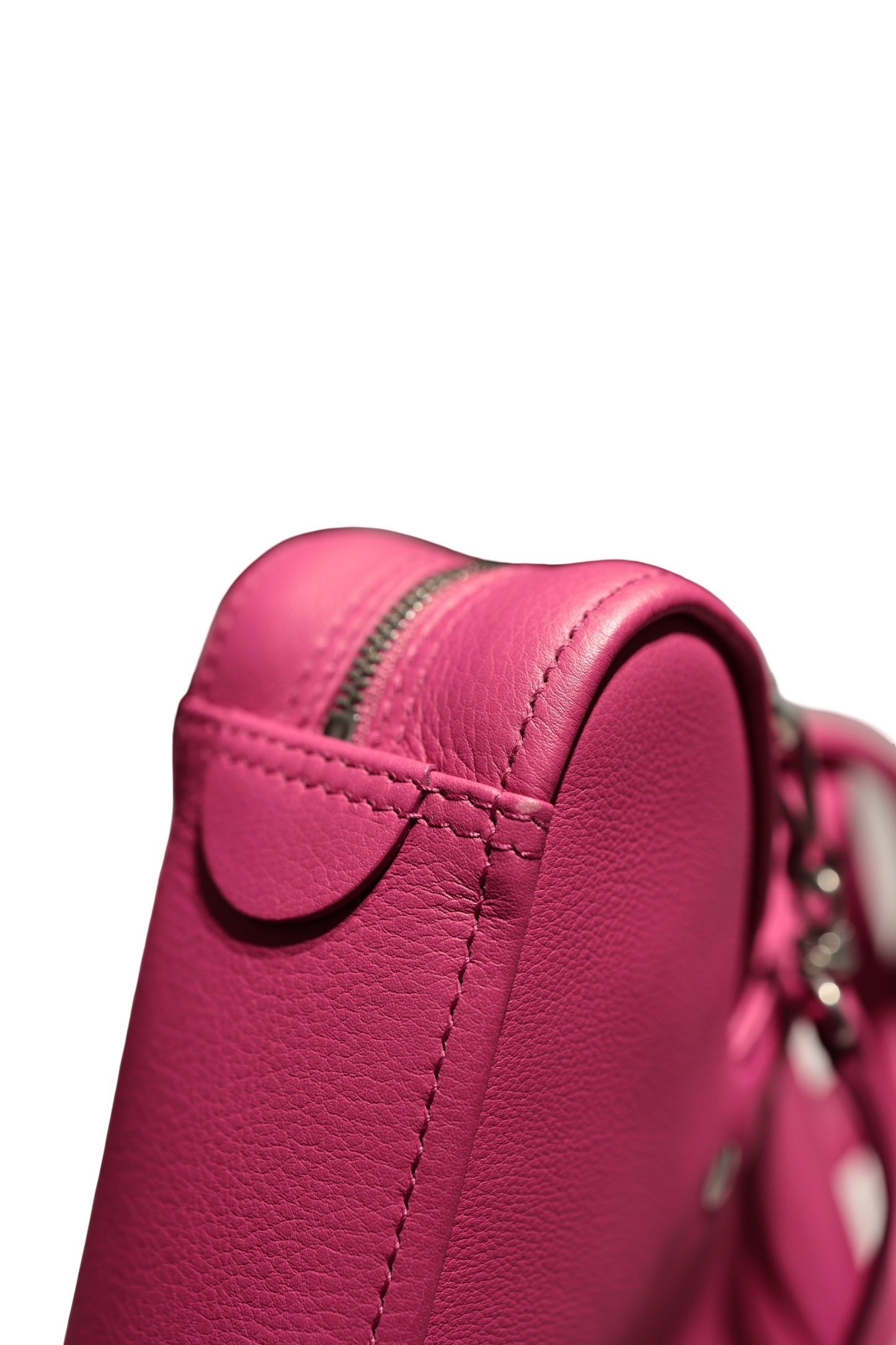 BALENCIAGA TRIANGLE S DUFFLE PINK LEATHER PHW CROSSBODY BAG [3000515]