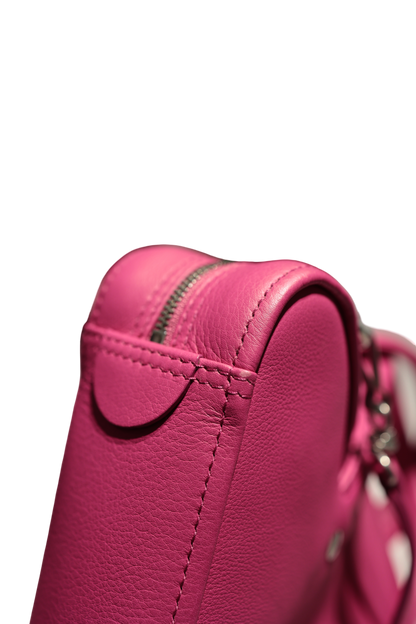 BALENCIAGA TRIANGLE S DUFFLE PINK LEATHER PHW CROSSBODY BAG [3000515]