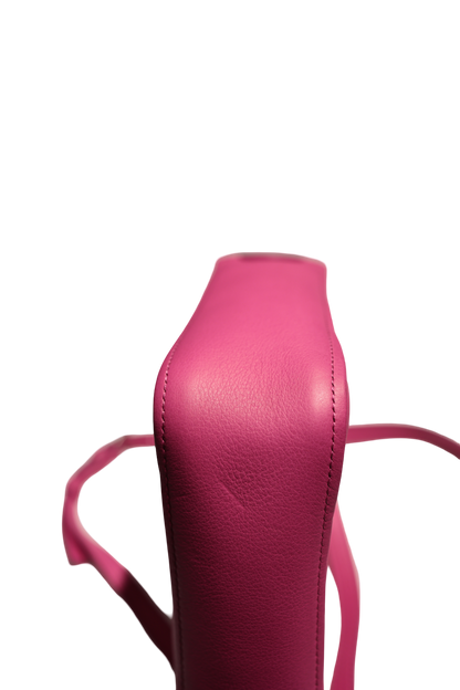 BALENCIAGA TRIANGLE S DUFFLE PINK LEATHER PHW CROSSBODY BAG [3000515]