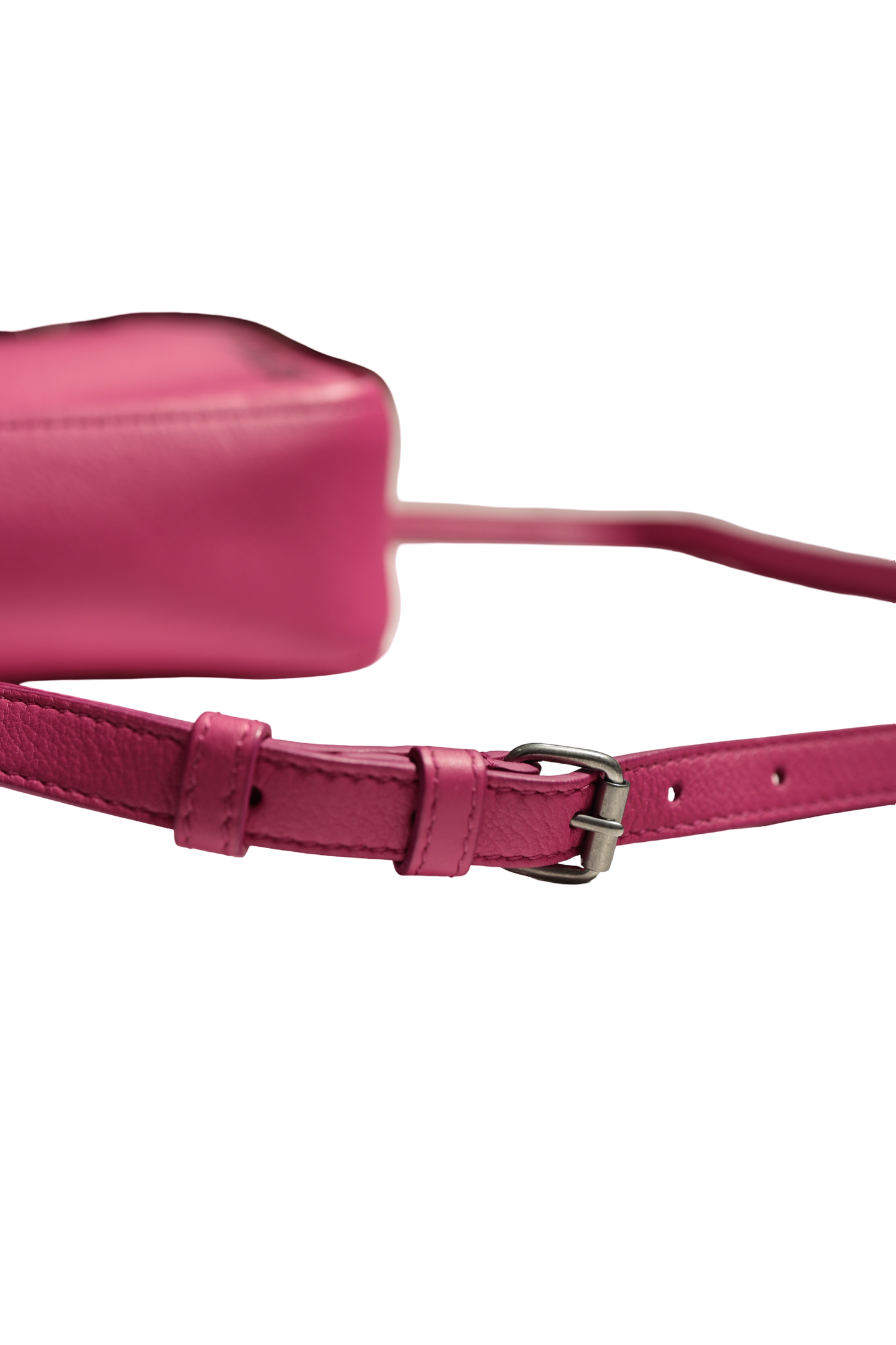 BALENCIAGA TRIANGLE S DUFFLE PINK LEATHER PHW CROSSBODY BAG [3000515]