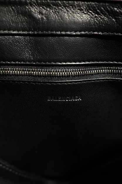 BALENCIAGA TRIANGLE S DUFFLE PINK LEATHER PHW CROSSBODY BAG [3000515]