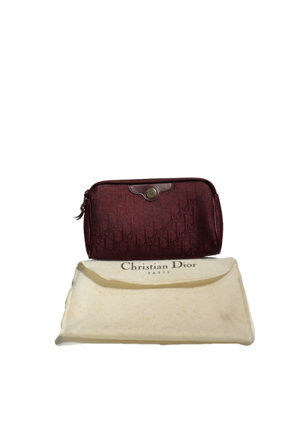 DIOR OBLIQUE VINTAGE CLUTCH RED HANDBAG [3000516]