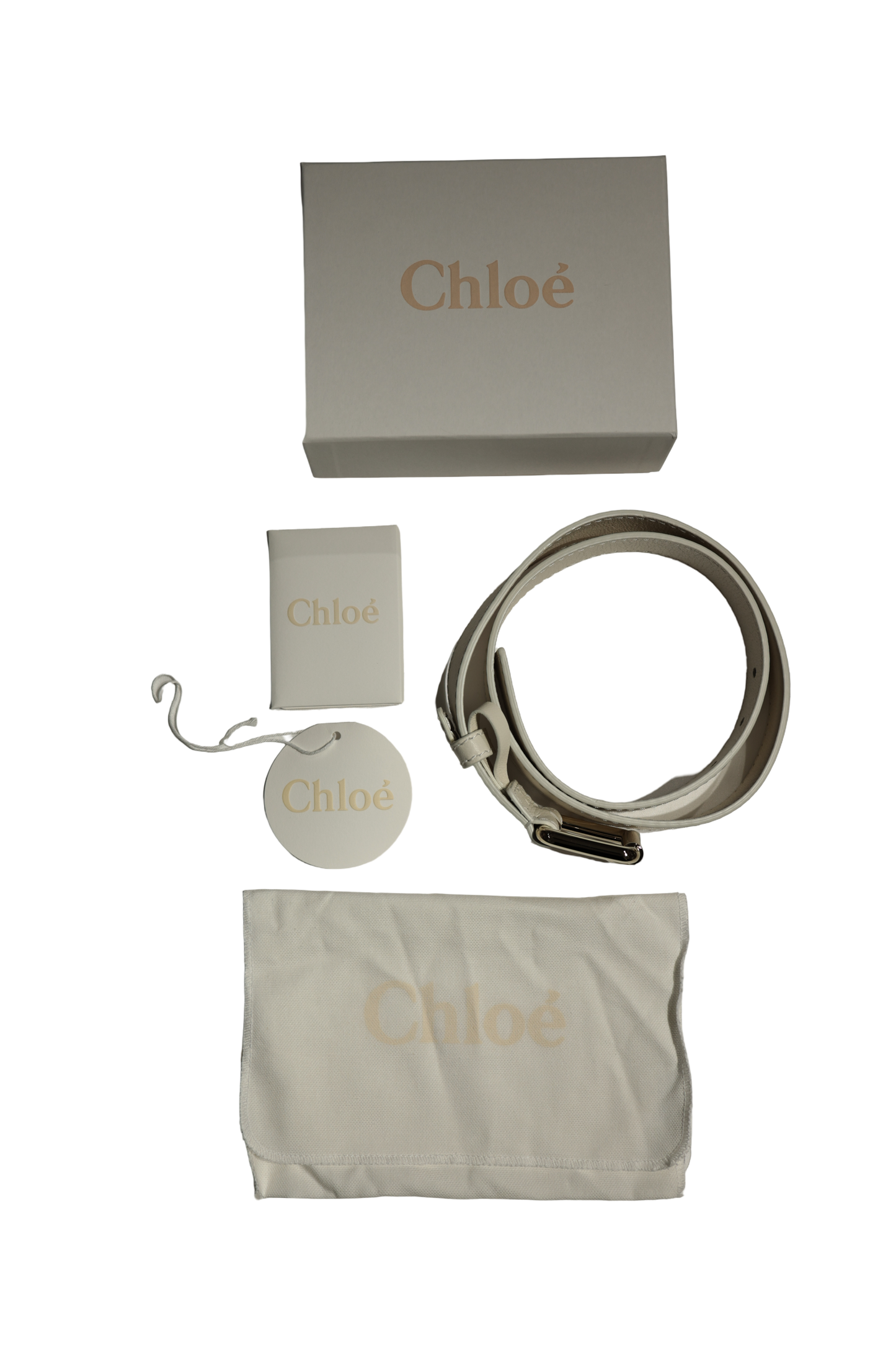 CHLOE EDITH WHITE GHW BELT [3000514]