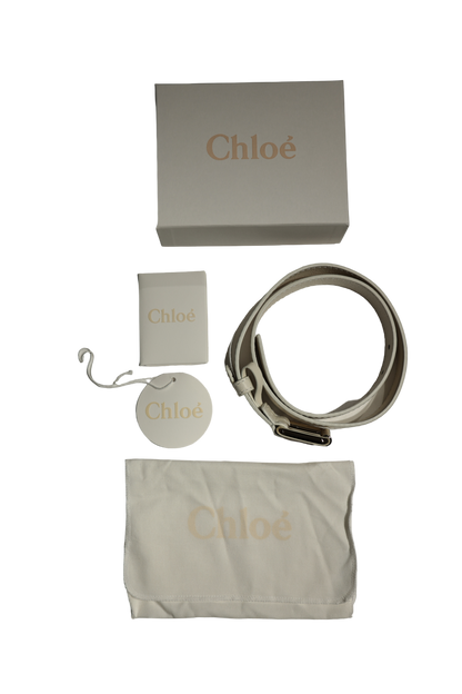 CHLOE EDITH WHITE GHW BELT [3000514]