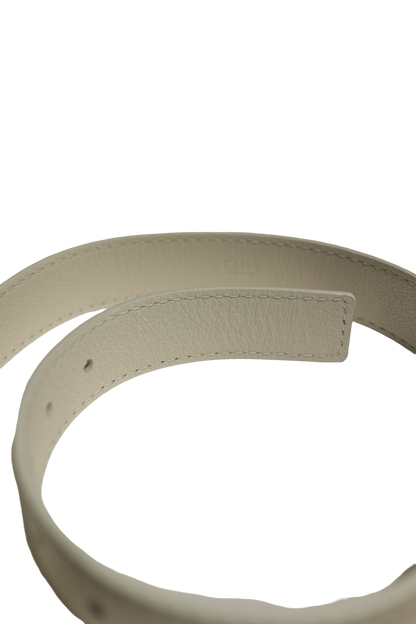 CHLOE EDITH WHITE GHW BELT [3000514]