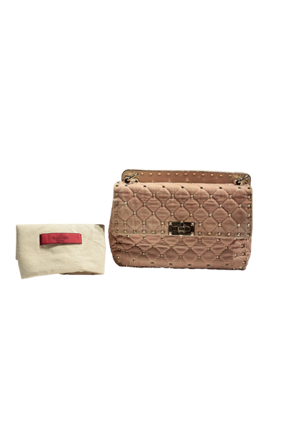 VALENTINO VELVET PINK GHW HANDBAG [3000513]
