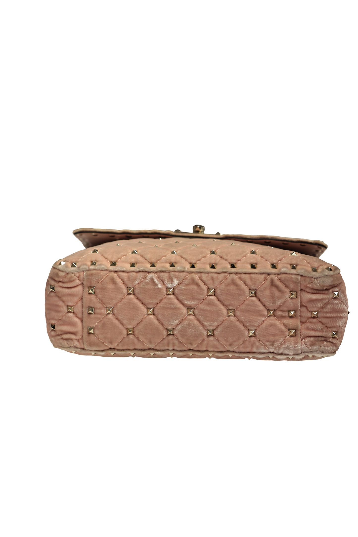VALENTINO VELVET PINK GHW HANDBAG [3000513]