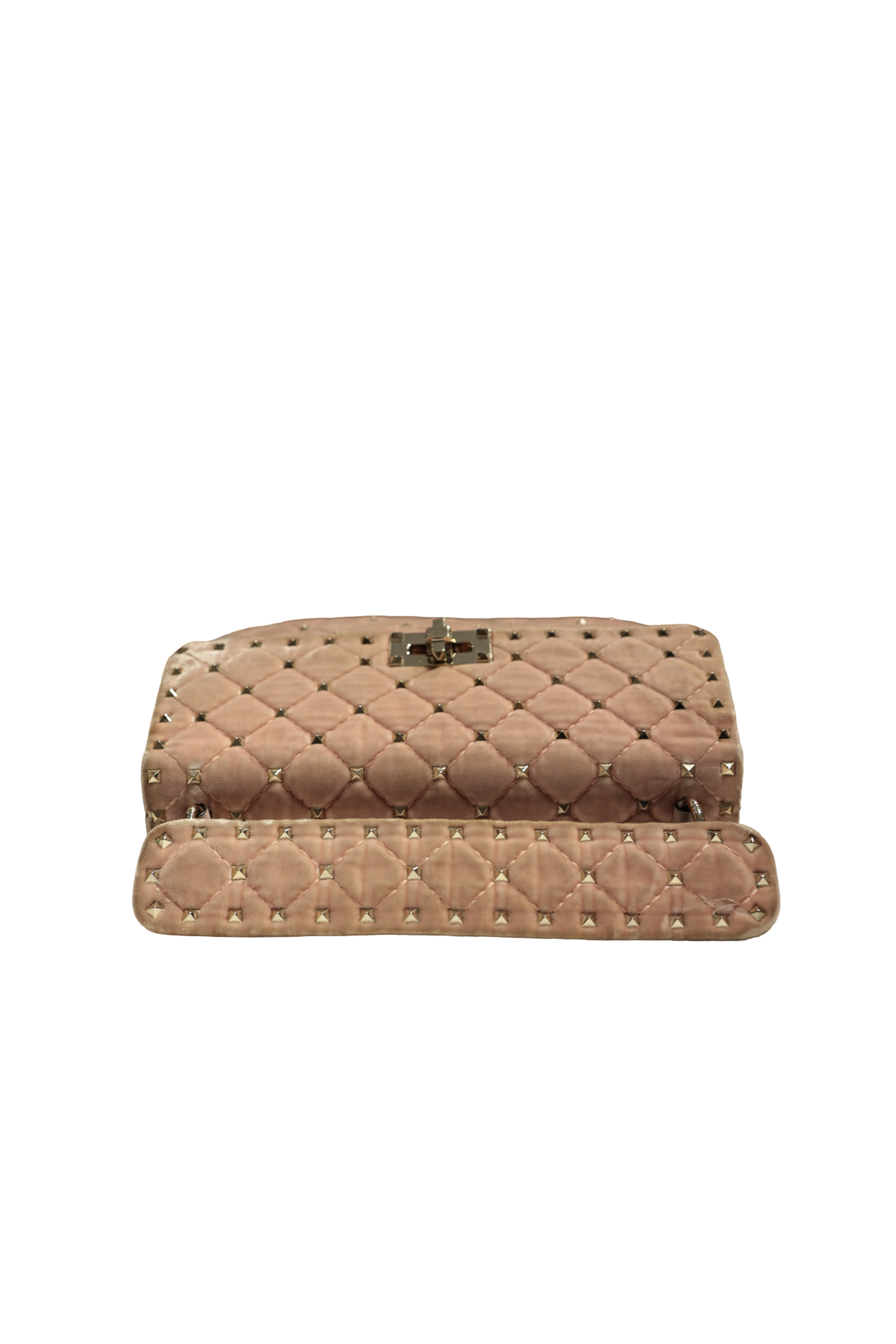 VALENTINO VELVET PINK GHW HANDBAG [3000513]