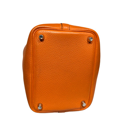 Used HERMÈS TC Picotin 18 Handbag Orange (93) PHW