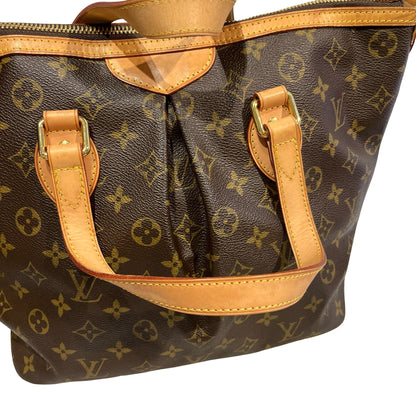 Used LOUIS VUITTON CANVAS PALERIMO Shoulder Bag BROWN GHW