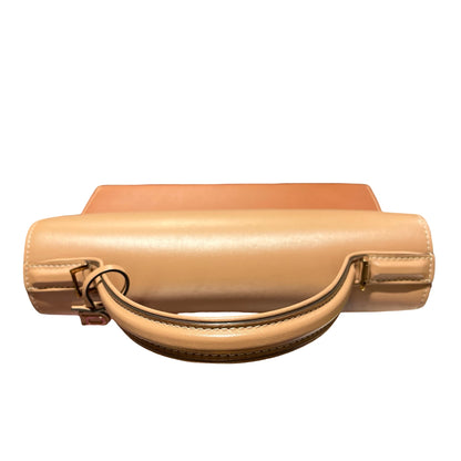 Used Delvaux Calfskin Leather Tempete MM Shoulder Bag Pink RGHW