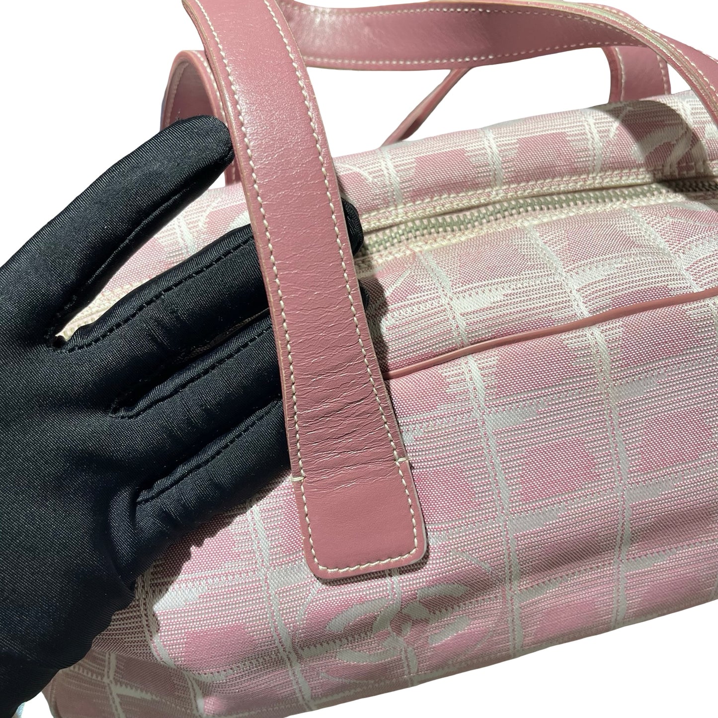 Used Chanel Nylon Handbag Pink