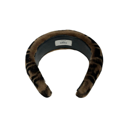 FENDI SHEARLING FF ZUCCA HAIRBAND [3000856]