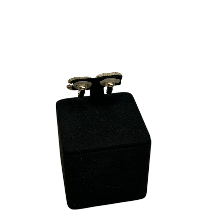 Used CHANEL CC Logo CC Logo Crystal Earrings Earrings Silver Clear