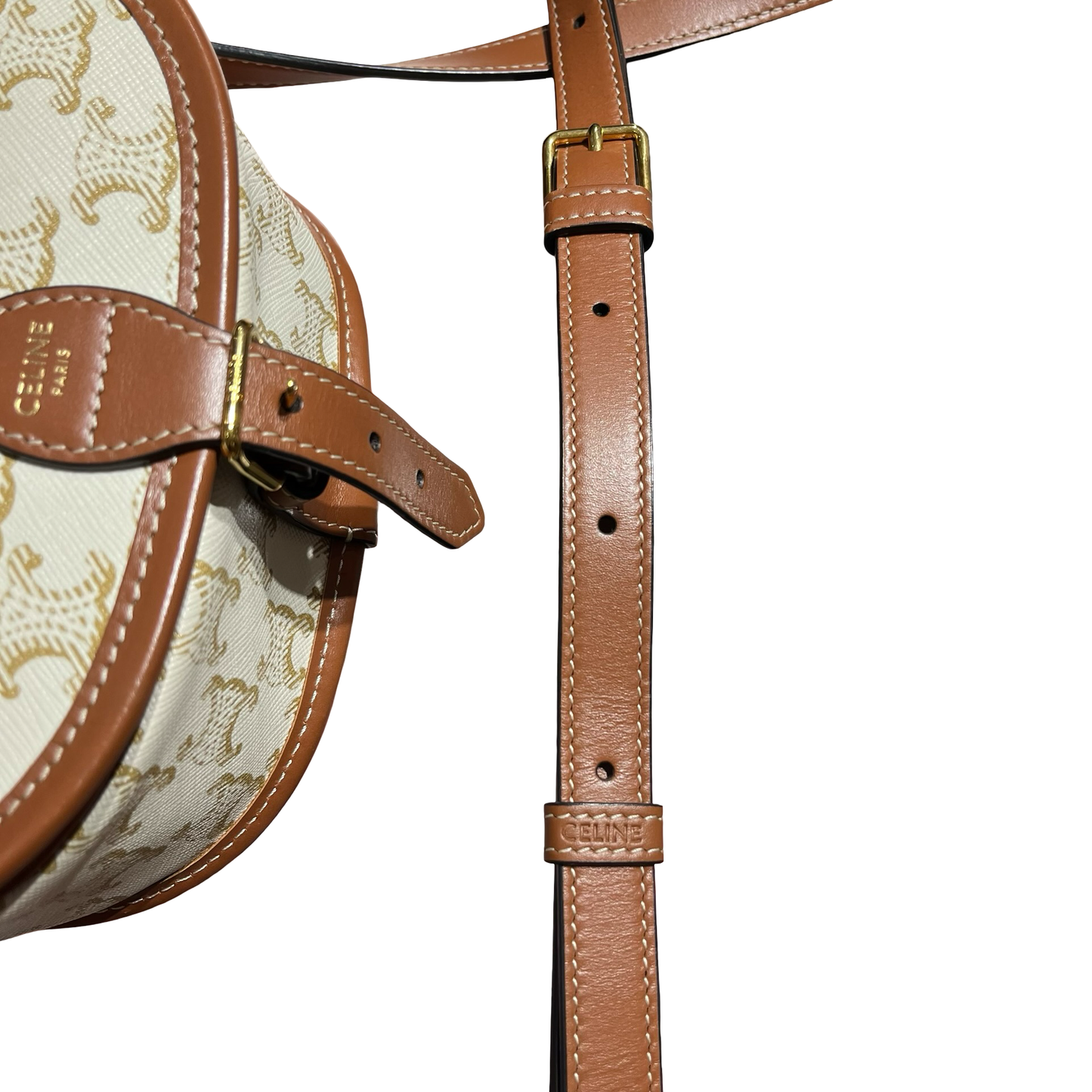 CELINE FOLCO WHITE CANVAS GHW [3000612]